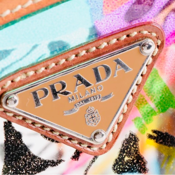 Prada Purse/Tote w/Leather Trim. Comes w/Pouch - Picture 8 of 9